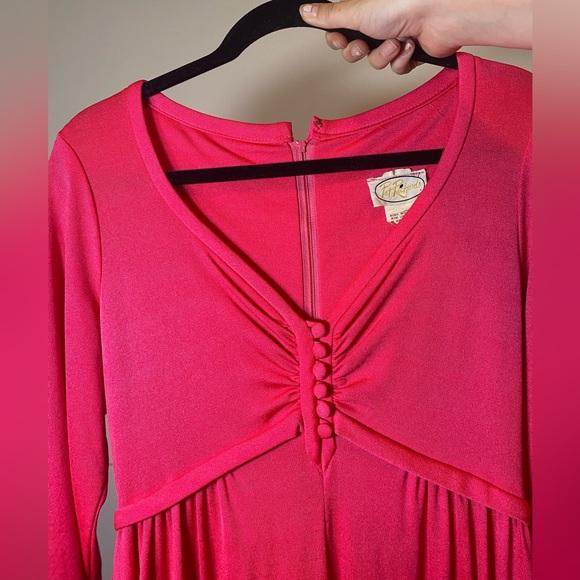 COPY - 70s Hot Pink Pat Richards Maxi Dress - Picture 11 of 11